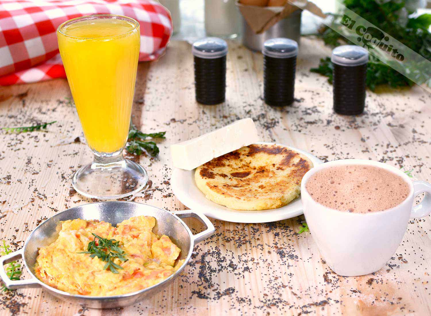 Desayuno bogotano El Coquito